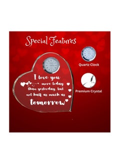 Heart Shaped Crystal Clock For Valentine’s Day–Romantic Gift For Him&Her–Beautiful Glass Table Clock For Boyfriend,Girlfriend,Husband&Wife–Gift Idea For Anniversaries,Weddings - pzsku/ZAB4AEBBF6B53DDF2E3BBZ/45/_/1735210680/3383a34a-3e47-4515-b12b-0afc9741de60