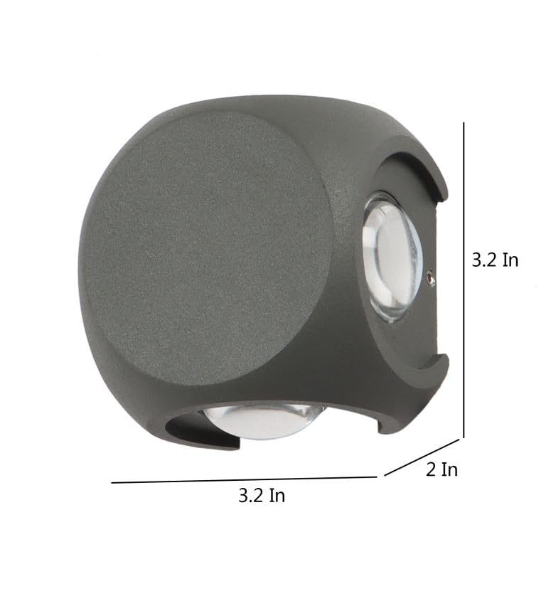 JACKAL® 16 Watt Warm White Up Down LED Outdoor Wall Lights Waterproof (4 Ways) - IP65 Grade Waterproof Metal Body | Fancy Exterior Wall Mounted Light, Wall Lamp - 6 Months Warranty - Image 4