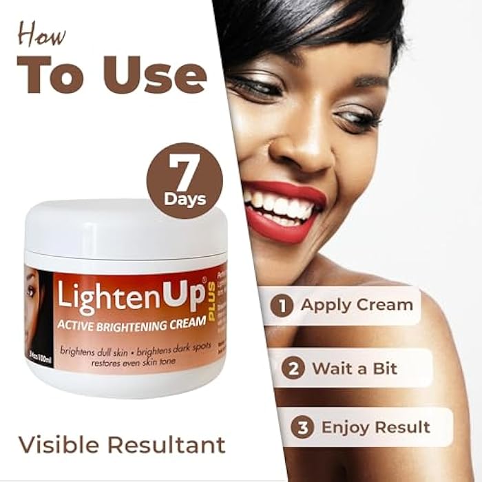 OMIC LIGHTEN-UP Lighten-Up Plus Active Skin Brightening Cream - 3.4 Fl oz / 100 ml - Daily Moisturzing Cream, For Face and Body - Image 4