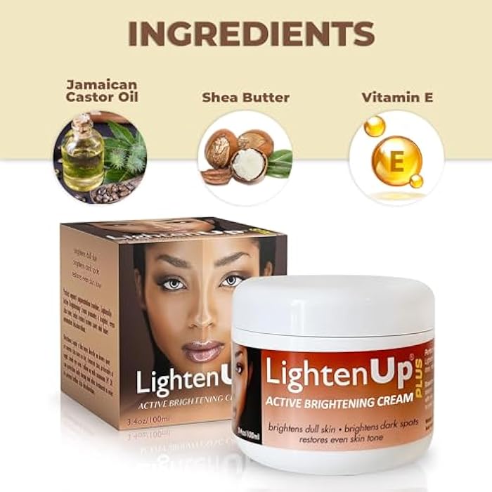 OMIC LIGHTEN-UP Lighten-Up Plus Active Skin Brightening Cream - 3.4 Fl oz / 100 ml - Daily Moisturzing Cream, For Face and Body - Image 2