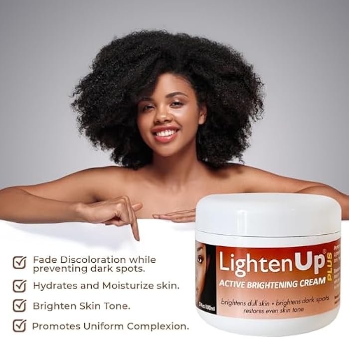OMIC LIGHTEN-UP Lighten-Up Plus Active Skin Brightening Cream - 3.4 Fl oz / 100 ml - Daily Moisturzing Cream, For Face and Body - Image 3