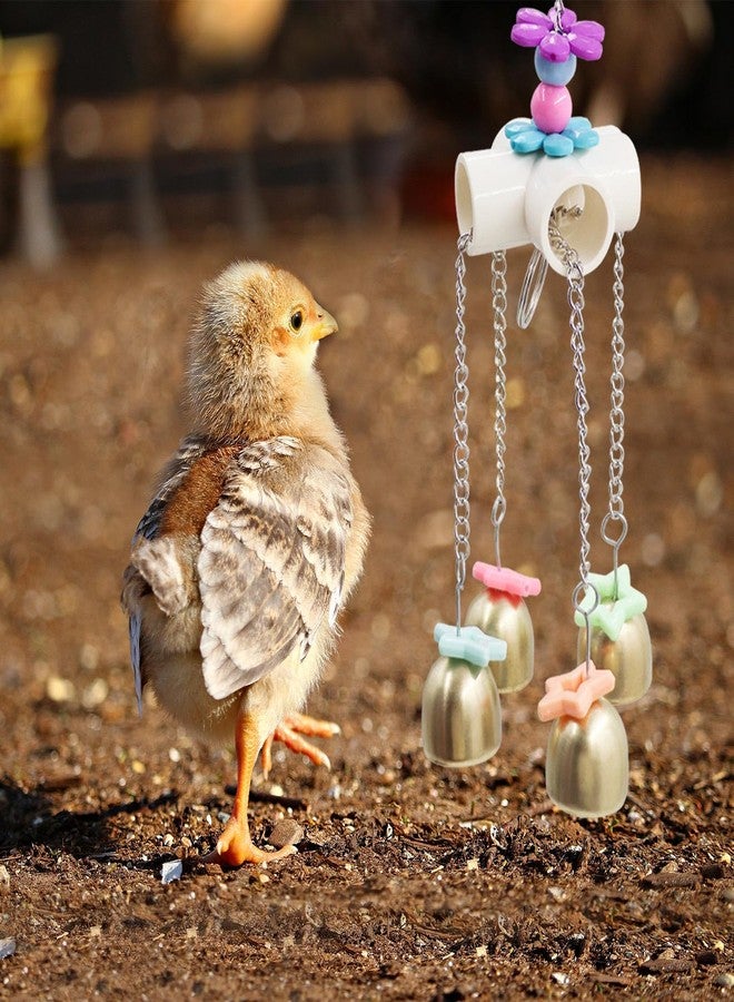 MHLLGN 2 Packs Chicken Enrichment Toys with Colorful Decor and Shining Bells, Chicken Toys for Coop Accessories, Play Stuff for Chickens to Peck, Poultry Coop Accessories for Chckens, Hens, Ducks, Geese - Image 5