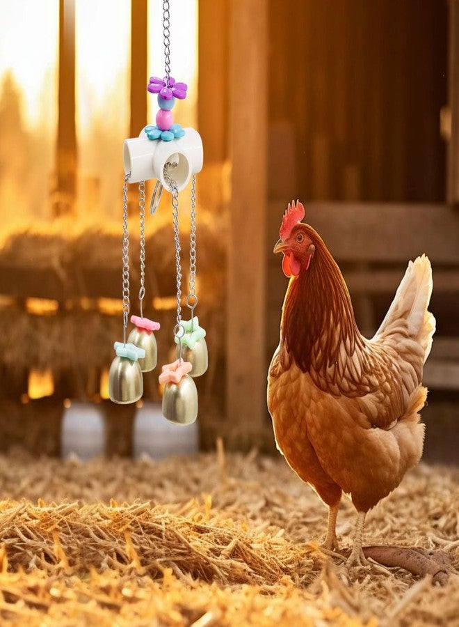MHLLGN 2 Packs Chicken Enrichment Toys with Colorful Decor and Shining Bells, Chicken Toys for Coop Accessories, Play Stuff for Chickens to Peck, Poultry Coop Accessories for Chckens, Hens, Ducks, Geese - Image 4