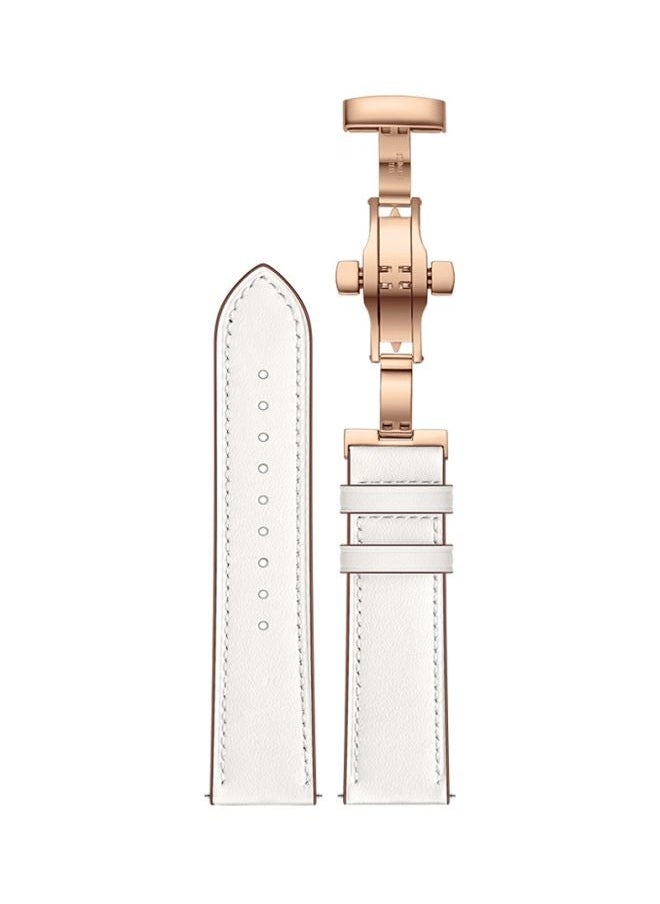 NIBEMINENT - Replacement Band For Honor MagicWatch 2 42mm White/Rose Gold - Image 1