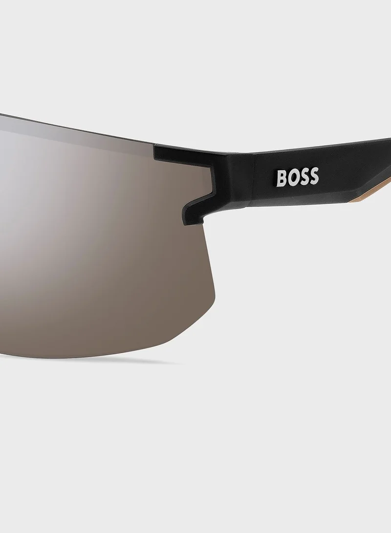 BOSS 20608108749Ti Oversize Shield Sunglasses