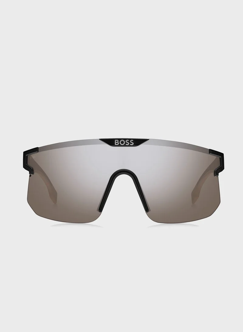 BOSS 20608108749Ti Oversize Shield Sunglasses