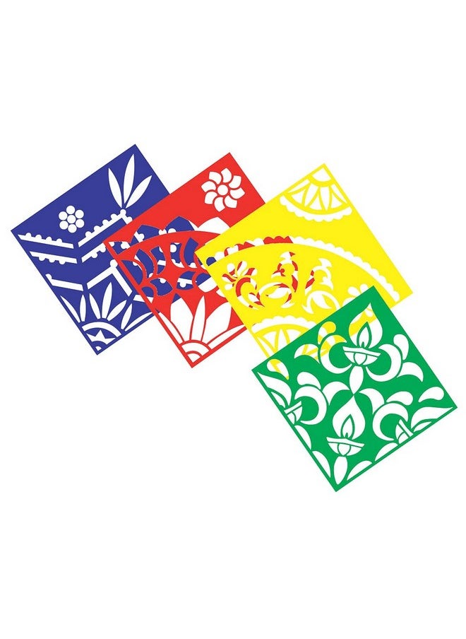 Roylco Roylco - R5621 1293911 Classic Rangoli Mega Stencil, 11" x 11" Size  - Image 1