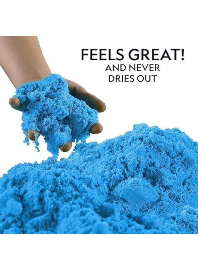 Amazing Dough and Magic Clay With Mould, Reusable Sensory Set, Gluten-Free Wonder Sand Activity Toys, Indoor Games for Kids Age 10 to 15 (Blue) - Image 3