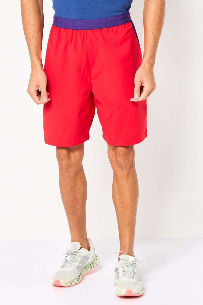 LACOSTE Men Regular Fit Novak Djokovic Tennis Shorts, Red - Image 1