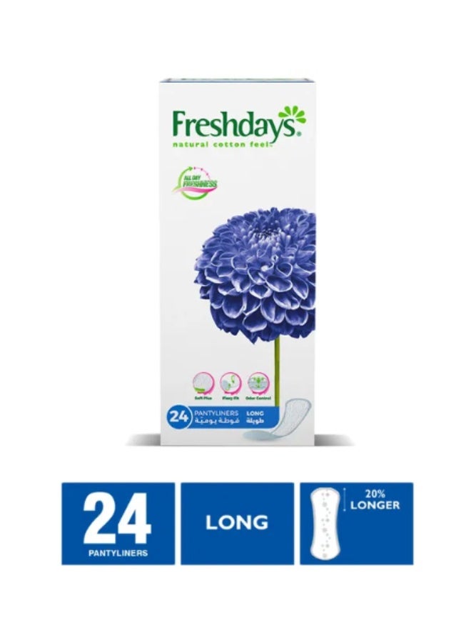 Freshdays Daily Liners Long 24 Pads – Pack of 6 - Image 3