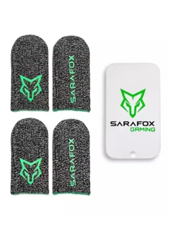 Sarafox Original V9 (4 fingers) for mobile Gaming Finger Sleeve Non-Slip High-sensitivity Fabric Finger Sleeve for Mobile Gaming - Image 1