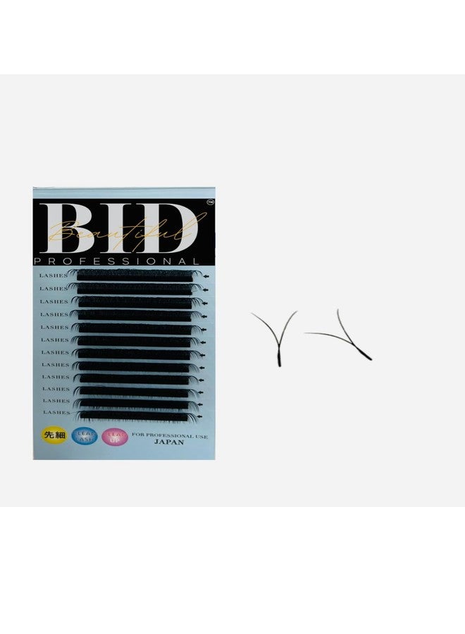 بيد مستلزمات وصلات الرموش من BID YY، رموش y lash 0.07mm، رموش جاهزة رباعية الأبعاد سهلة التفرع، رموش روسية كثيفة، رموش صناعية من المنك غير لامعة، 12 صفًا، رموش متقاطعة مروحية (YY D0.07 13 مم) - Image 1