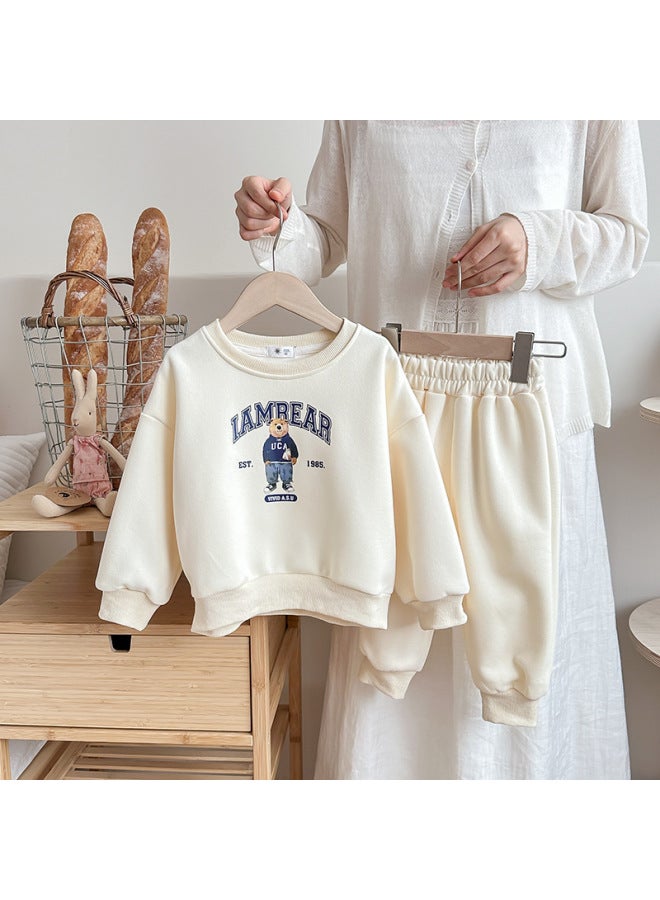Children's Suit Autum Sweatshirt Casual Pants For Boys And Girls Cartoon Printed Sweatpants For Small And Medium-sized Kidsren Korean Two-piece Set