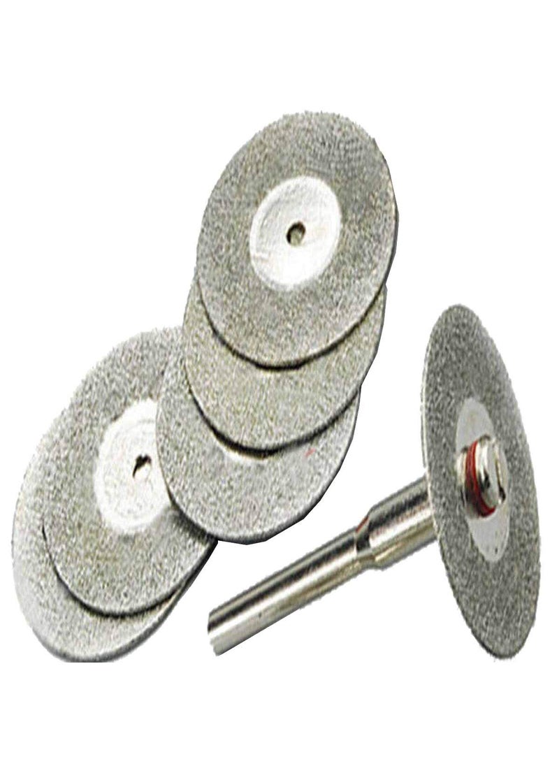 DIY Crafts Diy Crafts India 152 35 Mm Diamond Discs Emery Diamond Cutting Blades Drill Bit Mandrel for Dremel Multicolor 5 Piece  - Image 1