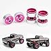DJX CNC 13 inch Front Rear Dually Beadlock Wheels Rim for RC Crawler Car 124 Axial SCX24 F150 C10 118 Redcat Ascent18 Traxxas TRX4M RC Upgrades PartsPink - Image 2