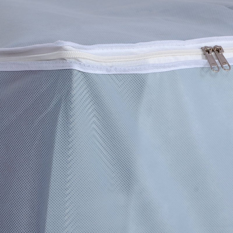 Kuber Industries 4 Piece Non Woven Underbed Storage Organiser Set Grey Rbed04 - Image 4