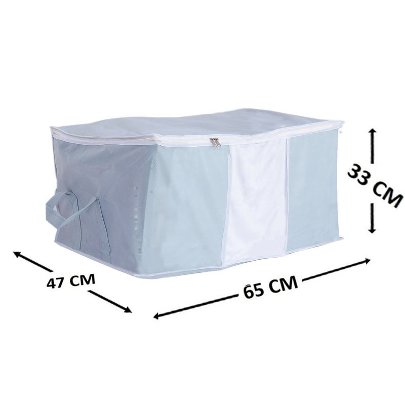 Kuber Industries 4 Piece Non Woven Underbed Storage Organiser Set Grey Rbed04 - Image 2