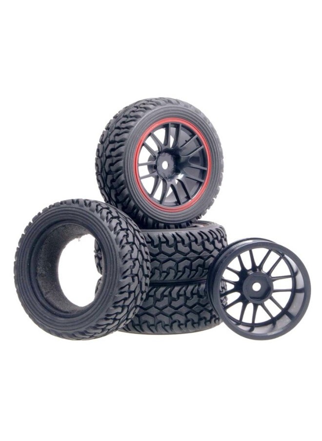 Generic - RC Remote Control Car 1 To 10 Model Car Saloon Flat Running Tire Road Racing Tire HSP94123 Flat Sports Car Universal-Color:D1 + B Hub - Image 1