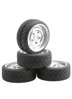 RC Remote Control Car 1 To 10 Model Car Saloon Flat Running Tire Road Racing Tire HSP94123 Flat Sports Car Universal-Color:D1 + B Hub