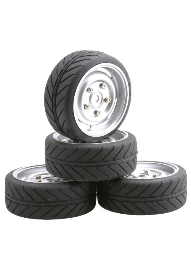 Generic - RC Remote Control Car 1 To 10 Model Car Saloon Flat Running Tire Road Racing Tire HSP94123 Flat Sports Car Universal-Color:D1 + B Hub - Image 1