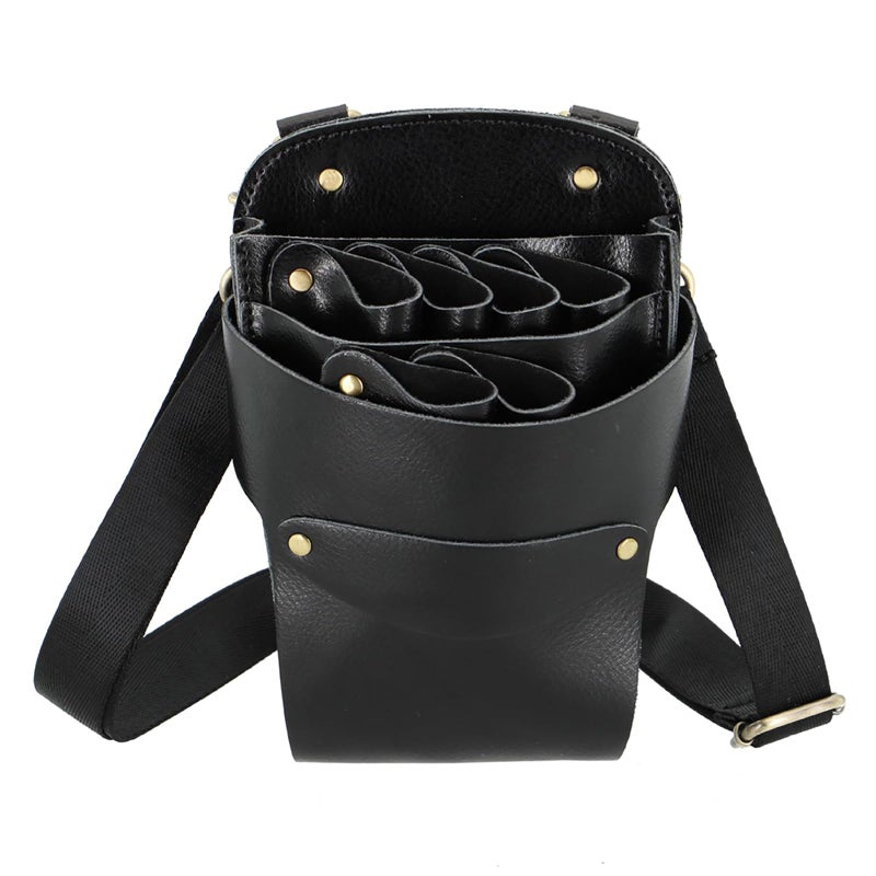 Hairdresser Scissors Bag Leather Salon Barber Hairdressing Scissor Shears Holster Hair Stylist Tools Bag with Waist Shoulder Belt