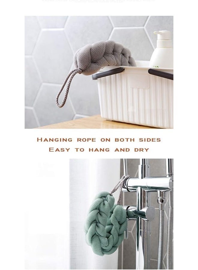 ليفة استحمام طويلة للظهر قابلة للتمدد – ليفة تقشير للجسم بمقابض حبل – للرجال والنساء – كود المنتج 7080 - Image 5