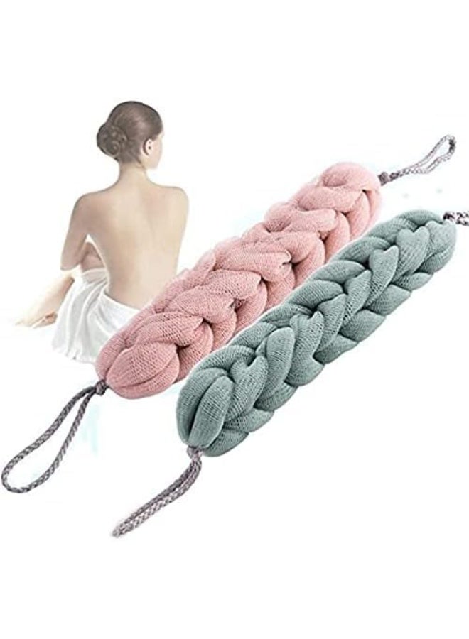 ليفة استحمام طويلة للظهر قابلة للتمدد – ليفة تقشير للجسم بمقابض حبل – للرجال والنساء – كود المنتج 7080 - Image 1