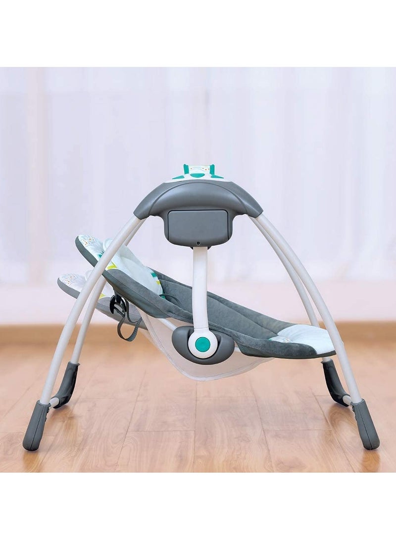 Baby Swing Automatic for Newborn to Toddler With Music, Breathable Fabric and 2 Plush Toys - Image 2