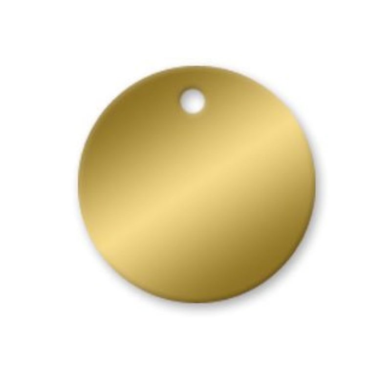 NapTags Brass Tags - 2 inch Circle Pk/25 - Image 1