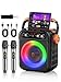 HWWR Karaoke Machine for Kids and Adults Mini Portable Bluetooth 53 Karaoke Speaker with 2 Wireless Microphones Popular Birthday Gifts for Girls Age 312 Singing Machine with Party Lights - Image 3