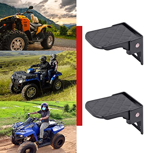 Xislet Pairs ATV Foot Rests for Four Wheeler Rear Passenger Foot Peg Universal Compatible with ATV Such as Polaris Sportsman Scrambler Made of Metal and Non-Slip Tread - Image 5