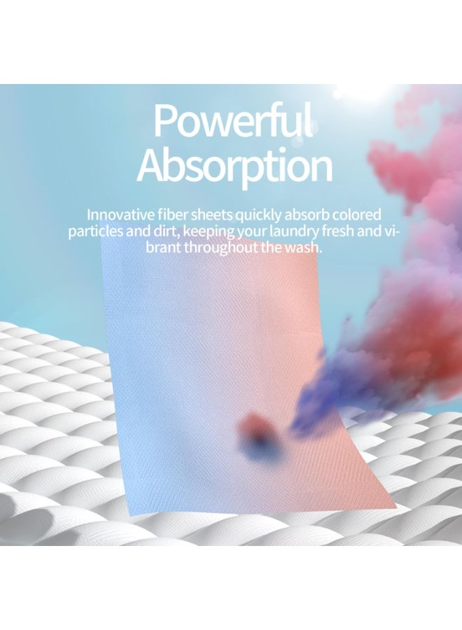 SYOSI Color Absorber Laundry Sheets 80 Count, Grasper Dye Catcher Grabber To Prevent Clothes From Smearing, Color Trapping Sheets For Home, School, Or Apartment Use - Image 3