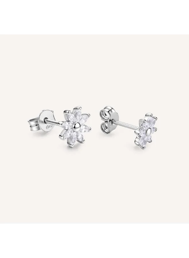 ROSATO Gaia Sterling Lobe Floreal Earrings