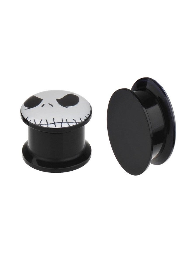 IPINK-Evil Jack Skellington - The Nightmare Before Christmas Ear Plugs - Acrylic Screw-On - New - 6 Sizes - New *Pair* (Pair of 0 Gauge (8mm)) - Image 3