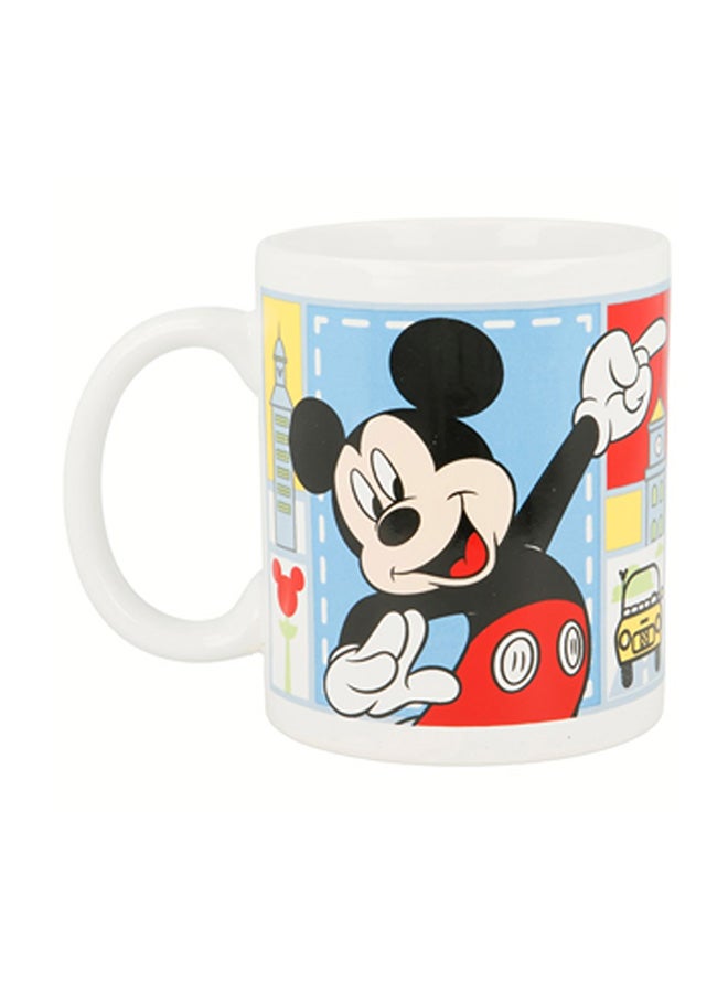 Disney Hey Mickey Printed Coffee Mug White/Black/Red 325ml - Image 2