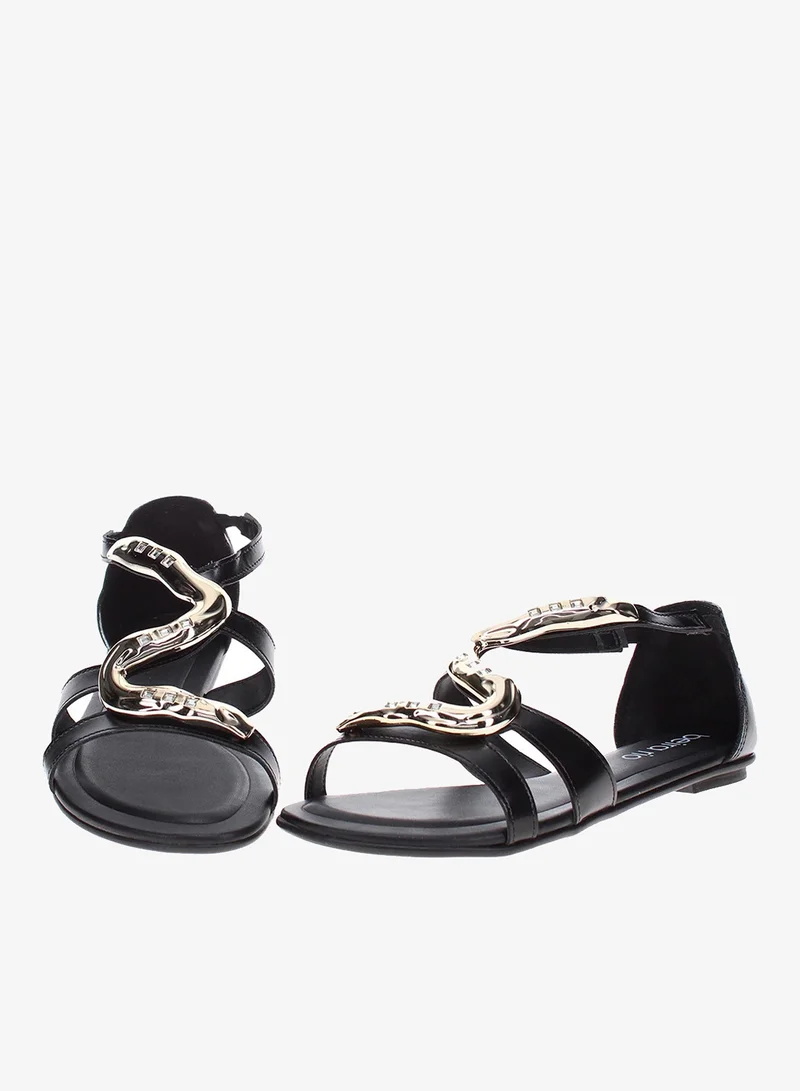 Beira Rio Black Beira Rio Women’s Flat Summer Footwear – Lightweight Slip-On Comfort with Stylish Casual Design for Women | Best Price UAE