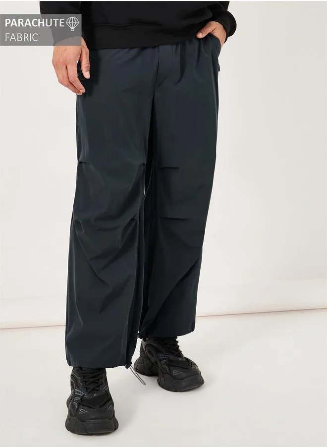 Styli Parachute Oversized Joggers with Knee Pintuck Detail