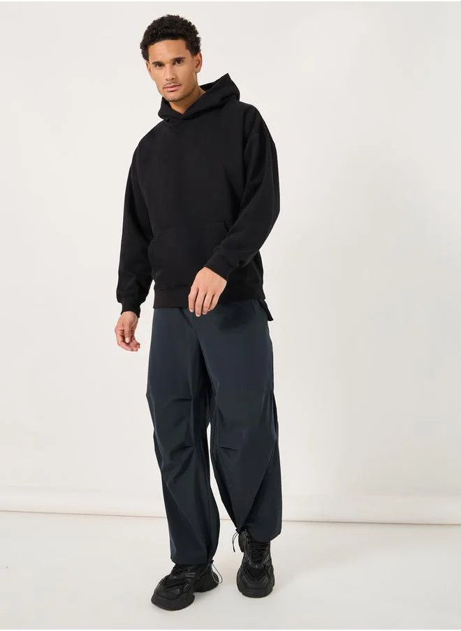 Styli Parachute Oversized Joggers with Knee Pintuck Detail