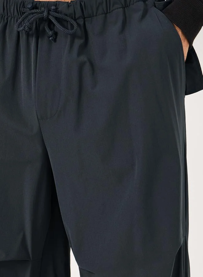 Styli Parachute Oversized Joggers with Knee Pintuck Detail