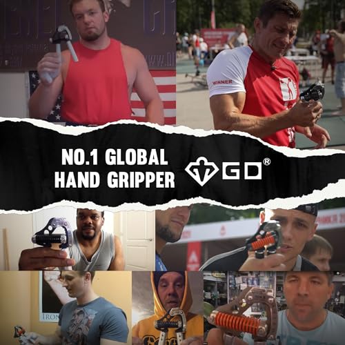 GD IRON GRIP Grip Strength Trainer Adjustable Hand Gripper Strengthener Hand Grip Exerciser Wrist Strengtheners Silent Durable Forearm Finger Hand Strength Training for Athletes Climbers Rehabilitation 4 IG 12LV SILICONE GRIP 26181lbs - Image 3