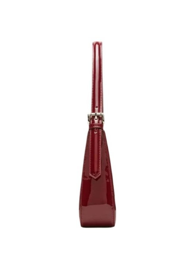 HaveGlam Cherry Half Moon Maroon | Stylish Glossy Sling Bag for Women | Modern Shoulder Bag with Zipper, Phone Purse for Daily Use, Travel & Office - Lightweight Trendy Bag for Ladies - Image 2