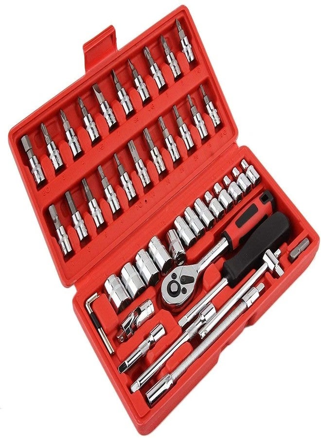 Overa 46 in 1 Multi-Purpose Stainless Steel Tool Kit Set | Screwdriver & Socket Set | Precision Socket Set for Maintenance and Repair - Image 1