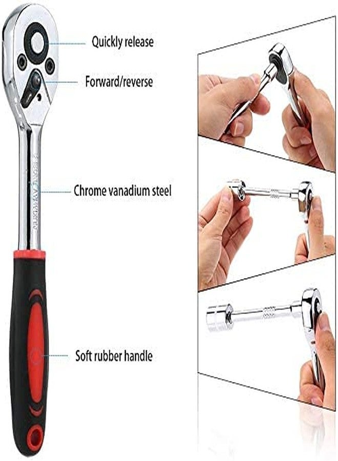Overa 46 in 1 Multi-Purpose Stainless Steel Tool Kit Set | Screwdriver & Socket Set | Precision Socket Set for Maintenance and Repair - Image 3