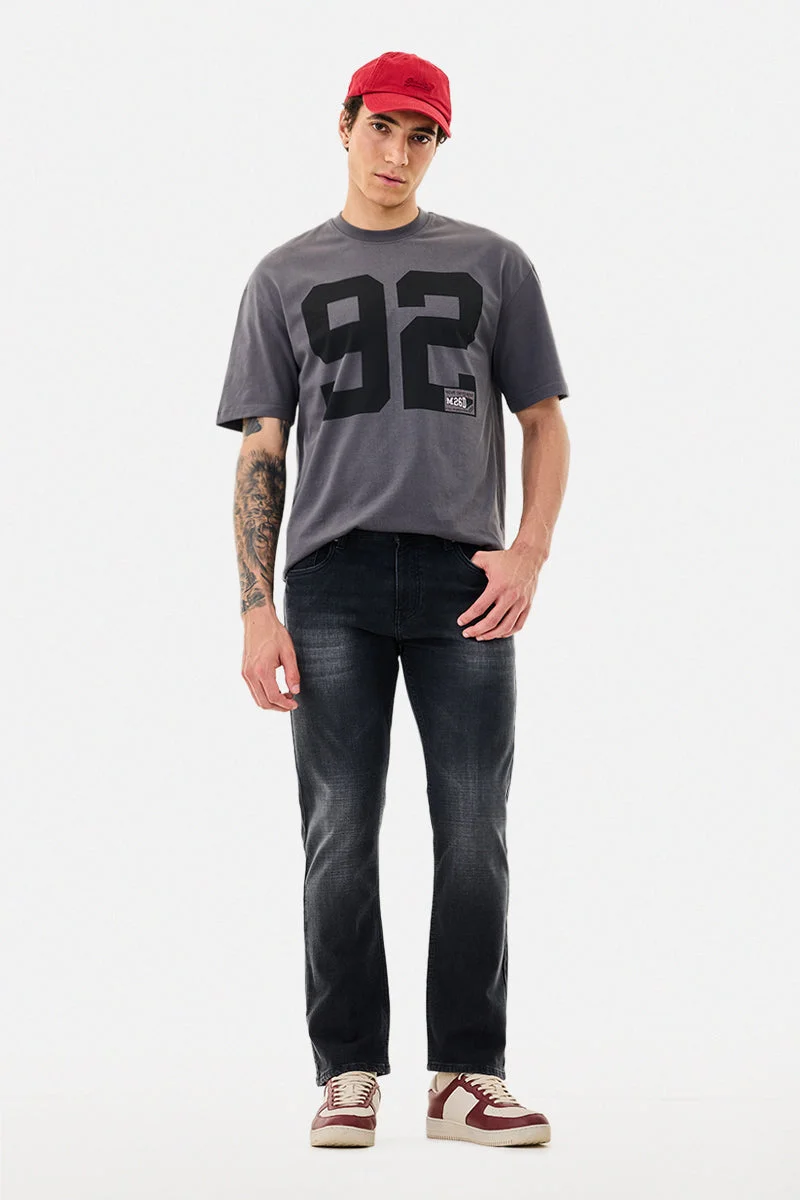 سنيتش Black Solid Relaxed Casual Jeans