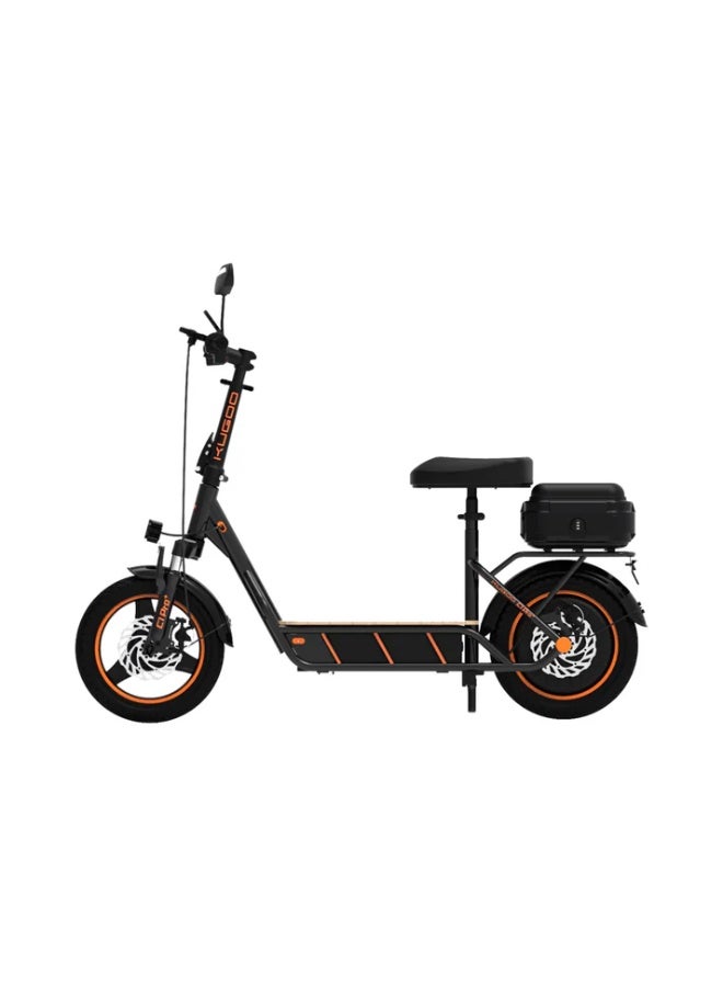 Kugoo C1 Pro+ Electric Scooter with 500W Motor, Seat, Basket, and Luggage Space - Image 1