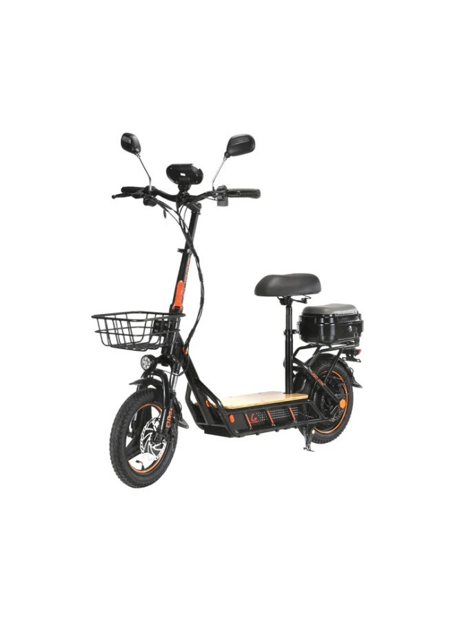 Kugoo C1 Pro+ Electric Scooter with 500W Motor, Seat, Basket, and Luggage Space - Image 3