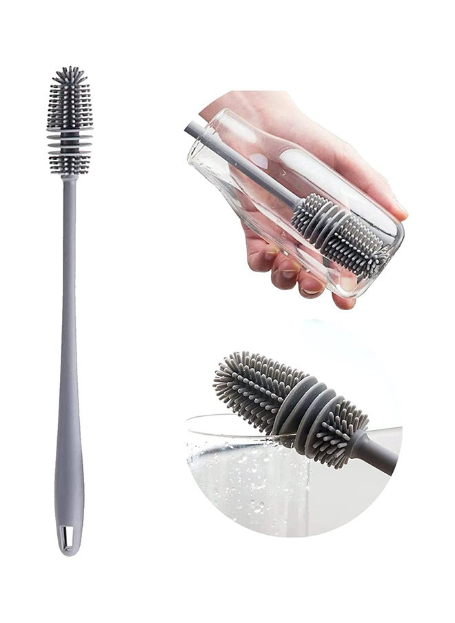 Homegem Silicone Bottle Brush, Bottle Cleaning Brush With Long Handle Water Bottles Cleaner, Cleaner Brush For Hydro Flask, Glassware, Perfect For Smaller Diameter Bottle Openings