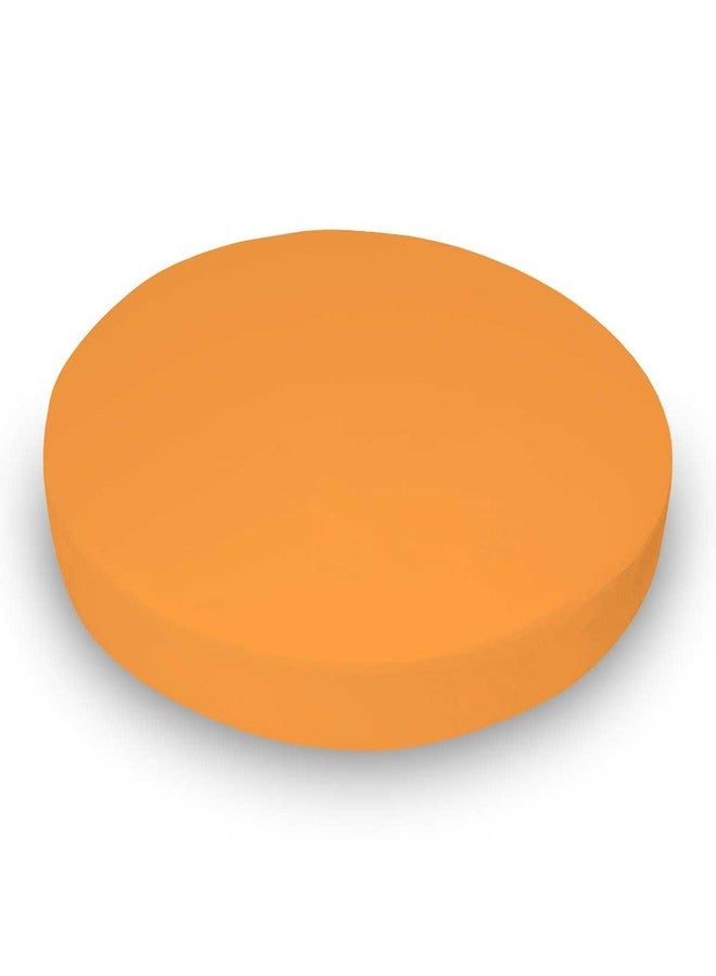 SHEETWORLD.COM SheetWorld Fitted 100% Cotton Jersey Oval Sheet, Fits Stokke Mini 23 x 29, Solid Orange, Made in USA - Image 1