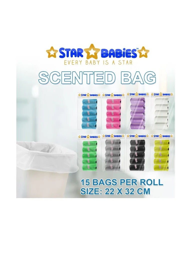 STAR BABiES Star Babies - Scented Bag Roll - Pack of 40/600 Bags - White  - Image 4