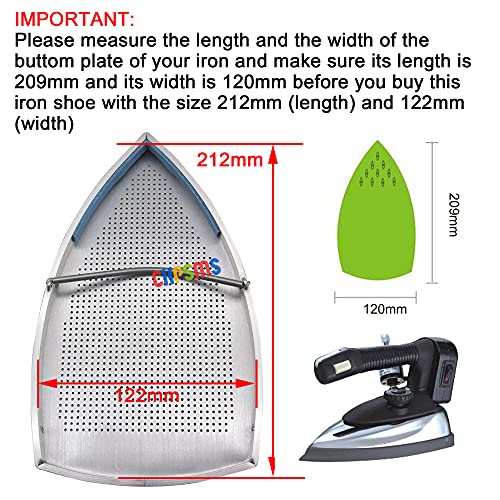 CKPSMS Brand - 1PCS Ironing Shoe Compatible with/Replacement for SilverStar Brand ES-300 ES-94A Electric Steam Iron Important: The Sizes of Your iron's Buttom Plate Must be 209mm(Length)*120mm(Width) - Image 2